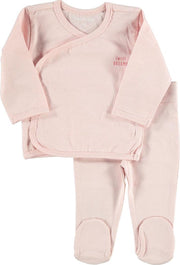 Zeeman new born vest met broek - biologisch katoen - roze - maat 68
