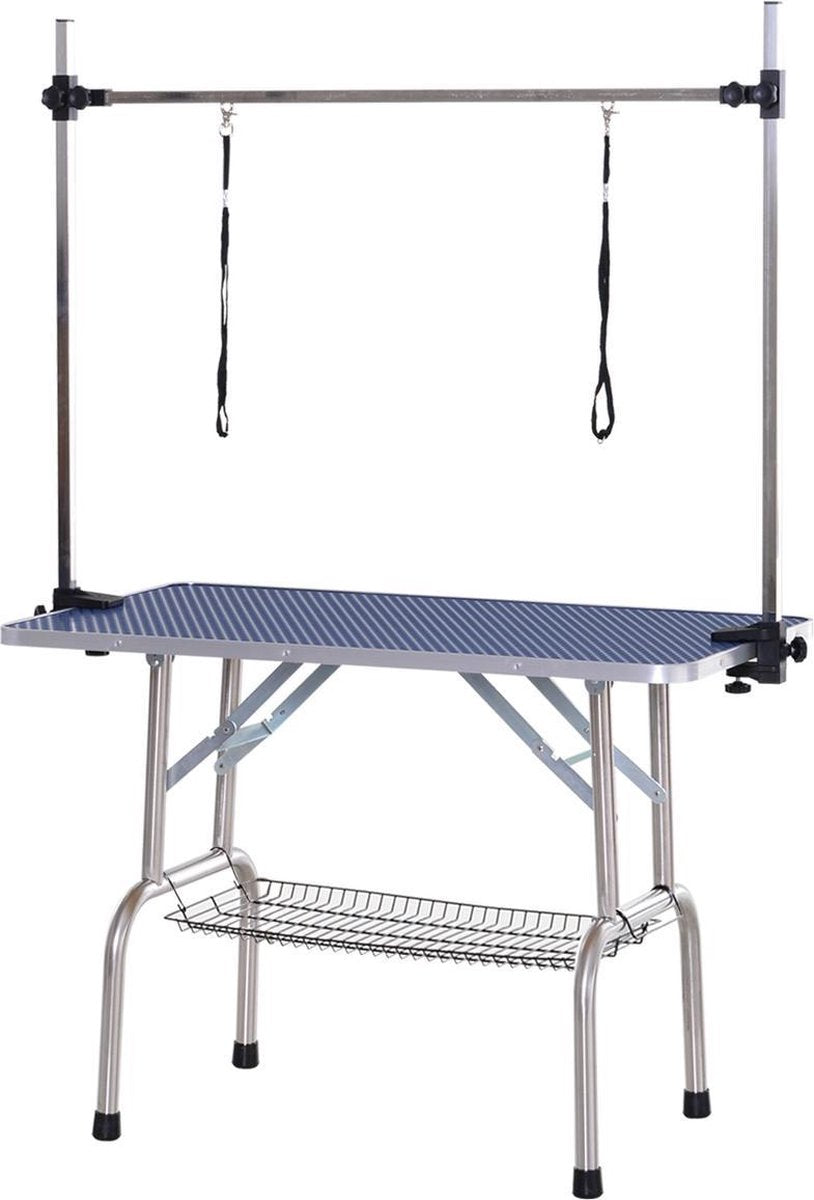 Honden Trimtafel Met Aanlijnoptie - Trimtafels voor honden - Zwart - 107L x 60B x 170H cm