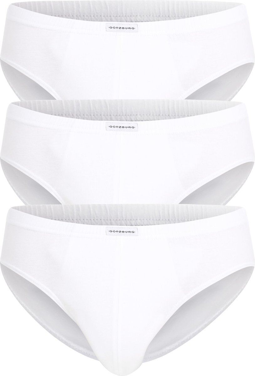 Gotzburg heren slips (3-pack) - wit -  Maat: XL