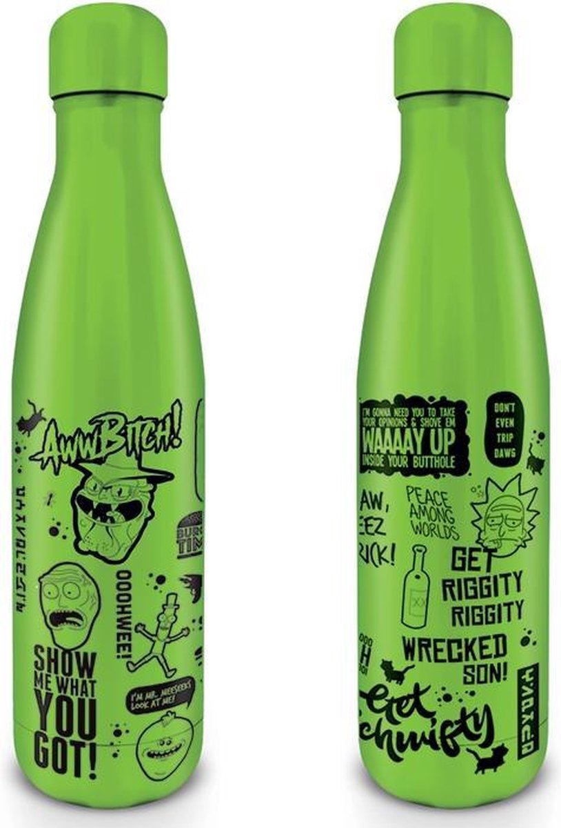 Rick and Morty Quotes Metale Drink Fles