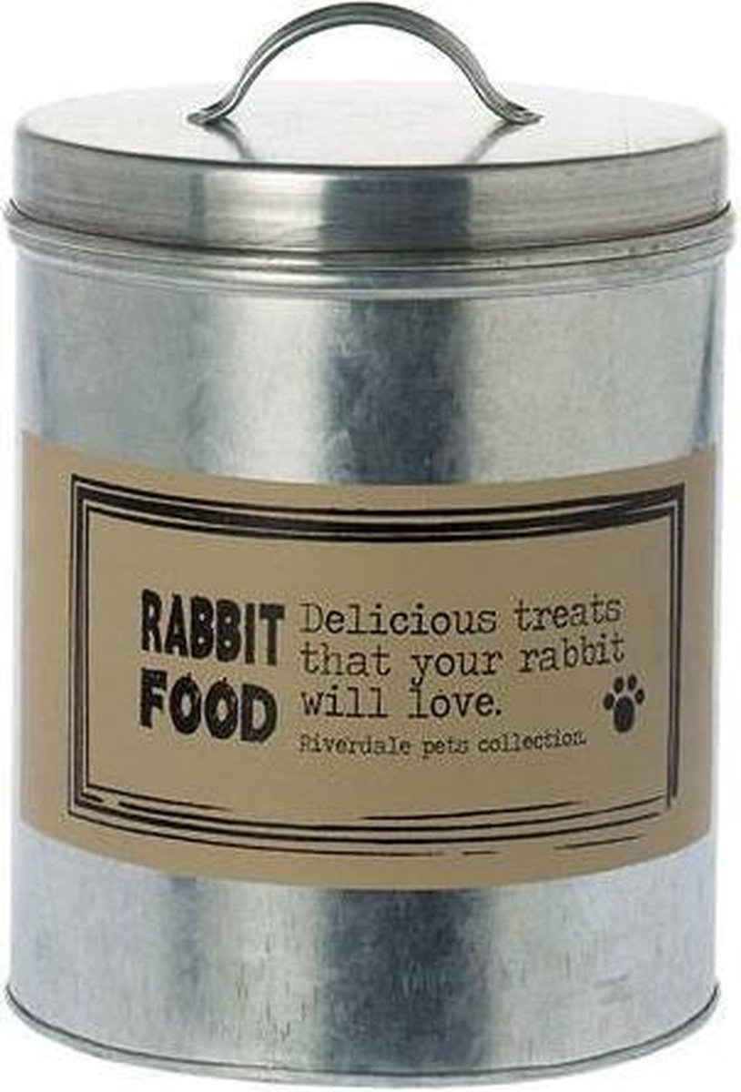 Riverdale Blik Rabbit zilver 19cm