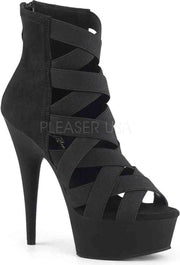 Pleaser Plateau Laarzen -44 Shoes- DELIGHT-600-24 US 13 Zwart