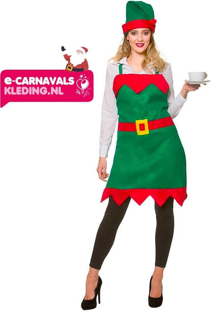 Schort kerstelf | Leuke schort kerstelf voor de feestdagen