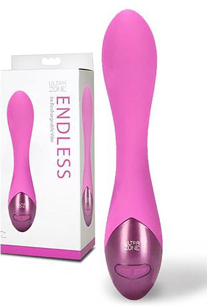 UltraZone Endless 6x Rechargeable Vibe - Pink - Silicone Vibrators -