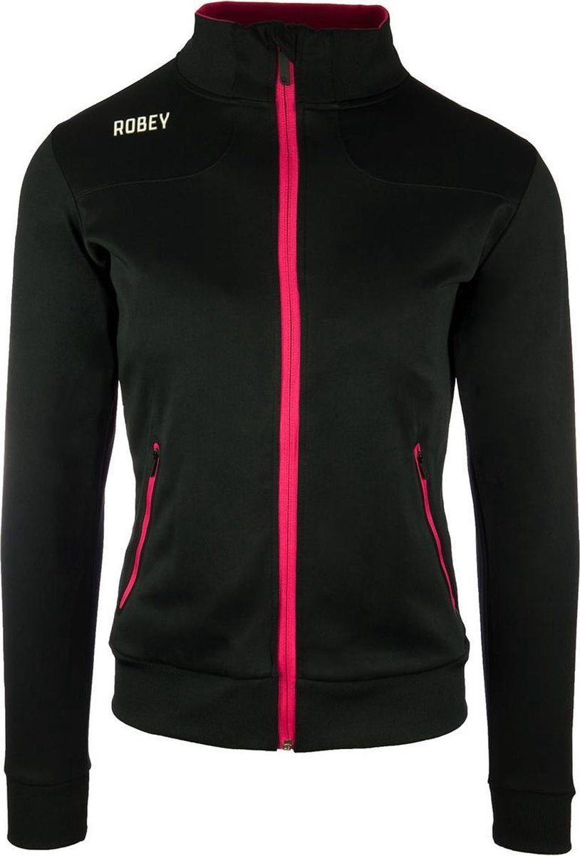 Robey Women Striker Trainingsjack - Voetbaljas - Black/Fuchsia - Maat XXXL