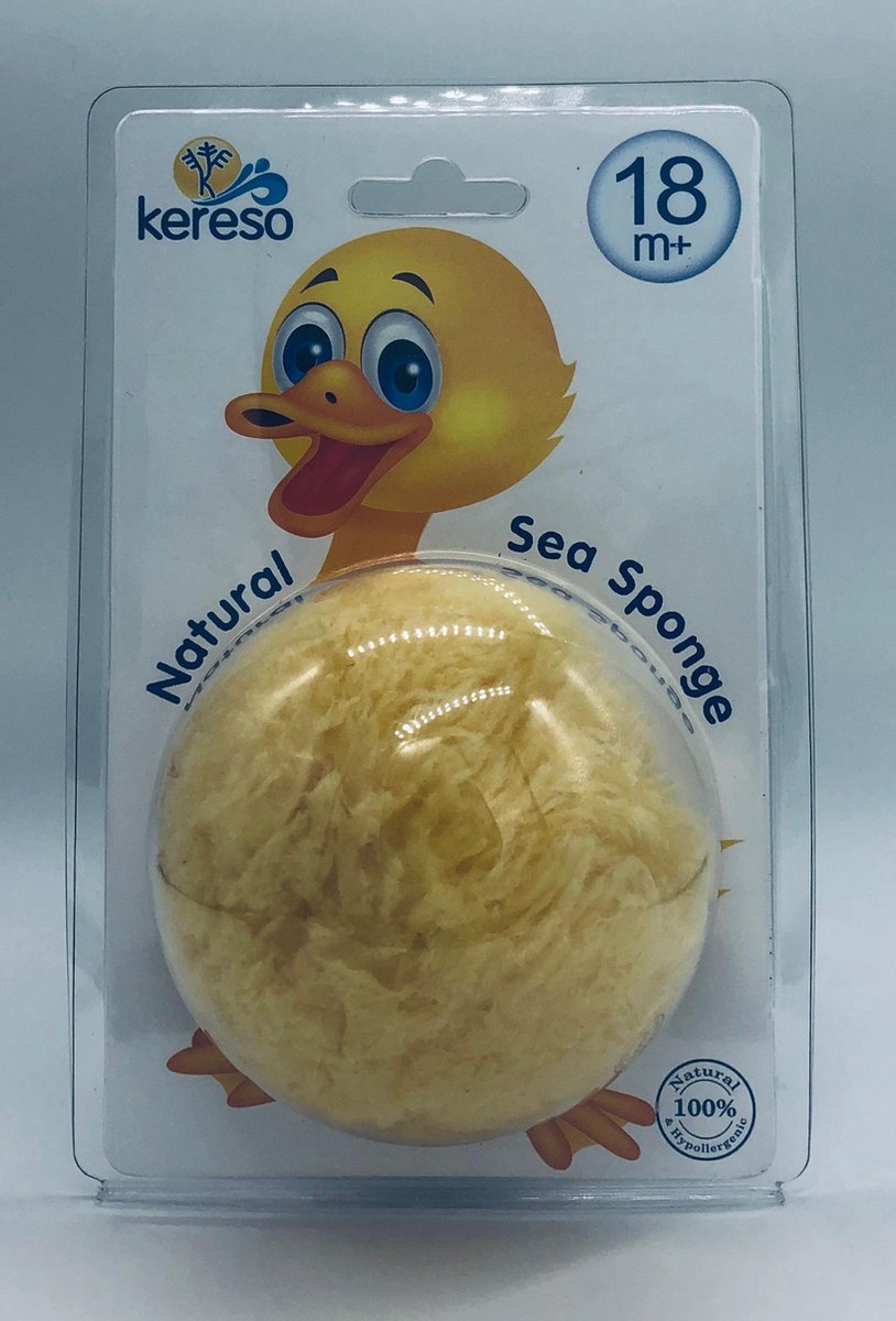 Natuurspons - Natuurspons baby - Antibacterieel - Natuurspons - voor 18+ maanden baby - Natural Baby cadeau – Badspons - Baby Washand - Middellandse Zeespons - 100% biologische Spons - Veilige kinderspons