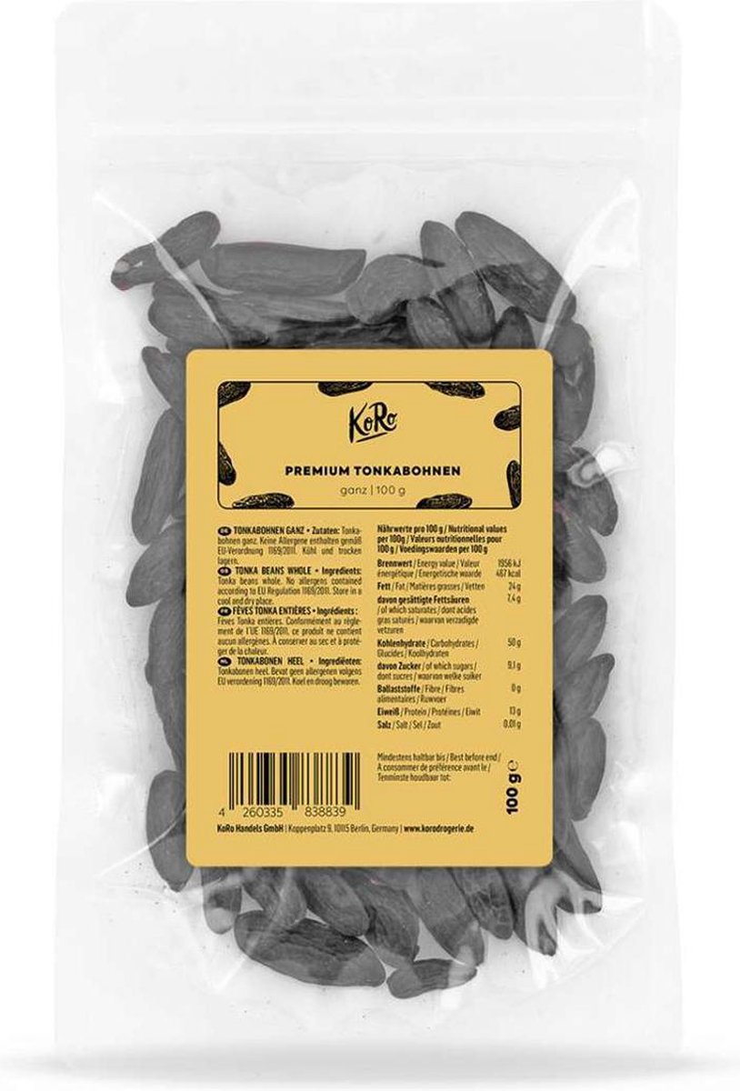 KoRo | Premium tonkabonen heel | 100 g