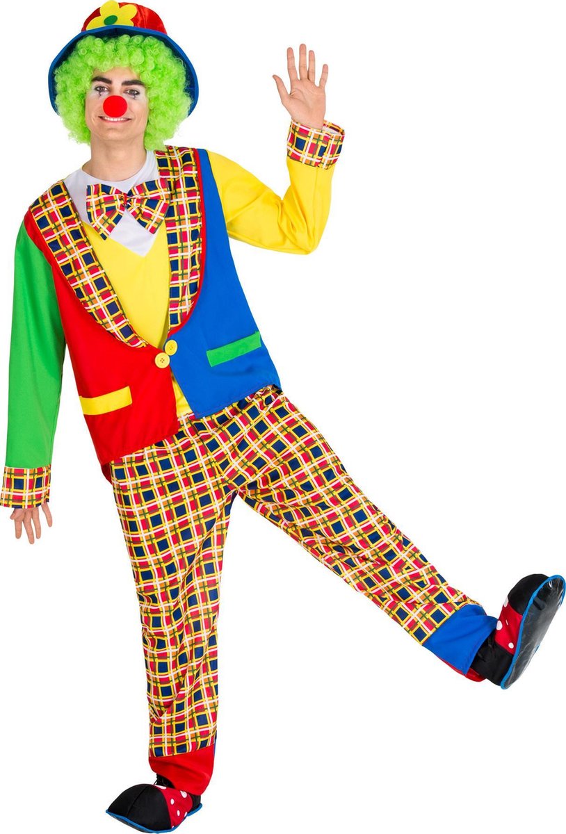 dressforfun - Herenkostuum clown Alfredo XL  - verkleedkleding kostuum halloween verkleden feestkleding carnavalskleding carnaval feestkledij partykleding - 300841