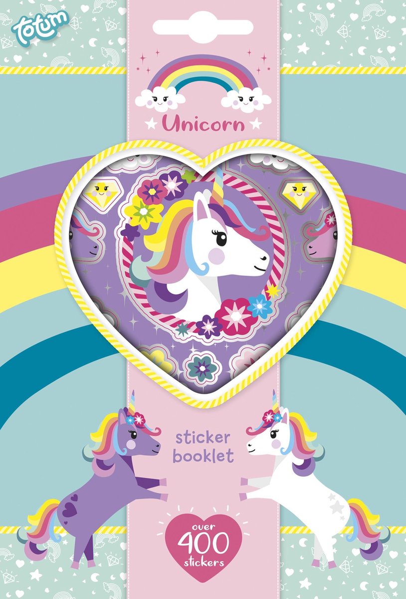 Totum Stickerset Unicorn Booklet 14 X 21 Cm 4 Vellen