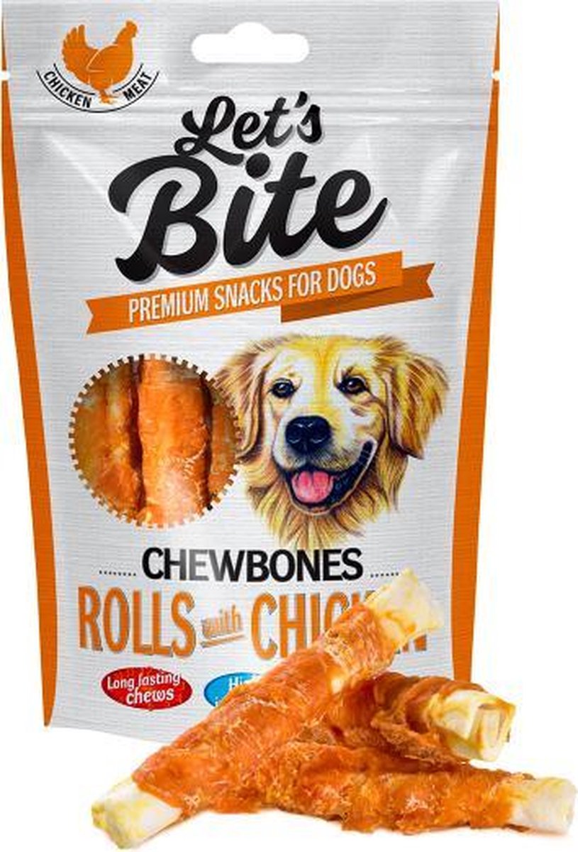 Brit Let's Bite Chewbones Rolls & Chicken 110 g