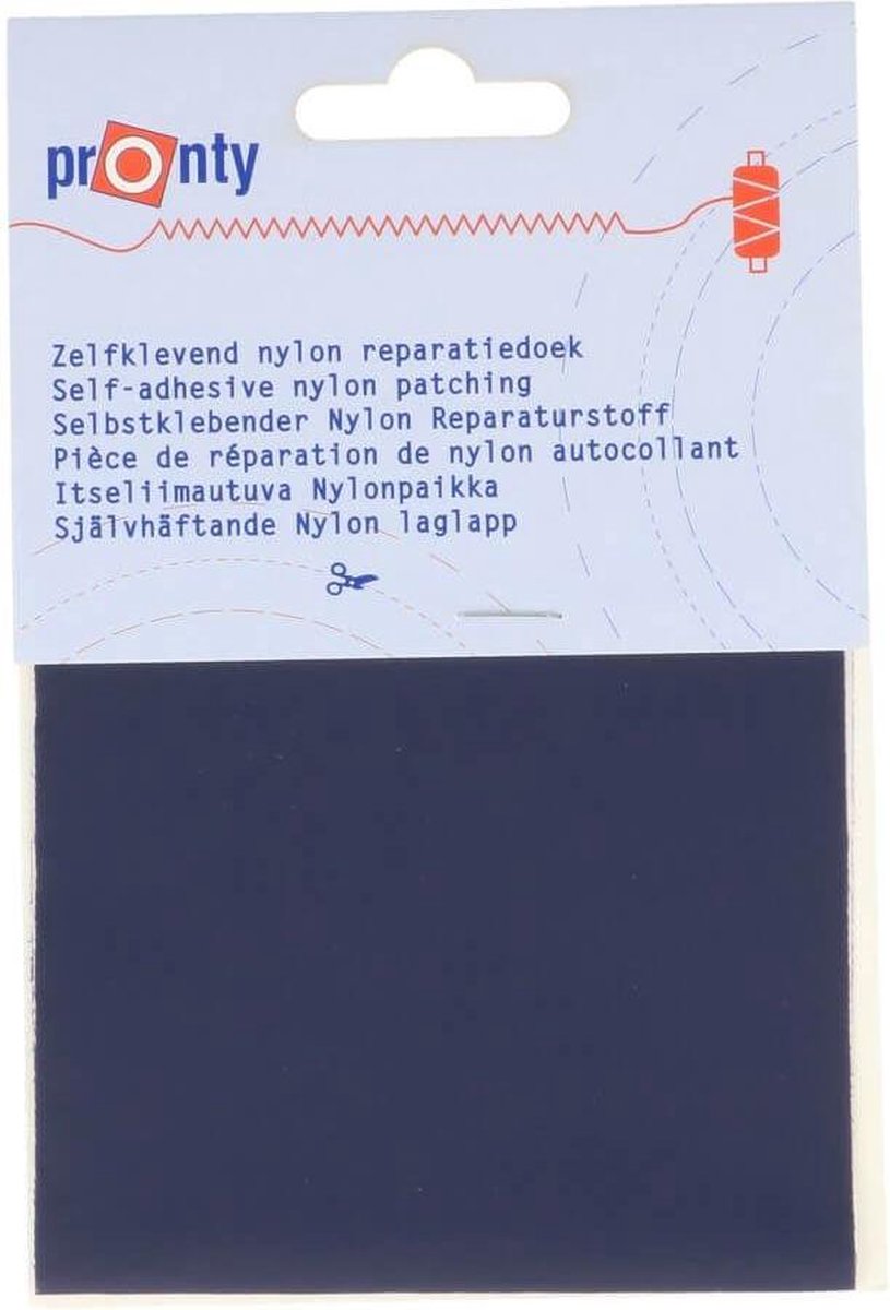 PRONTY REPARATIEDOEK NYLON ZELFKLEVEND 054 MARINE 10 X 20CM - 3 STUKS.