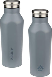 Abbey Drinkfles Dubbelwandig - Godafoss - 0.35 L - Grijs/Zilver - 0