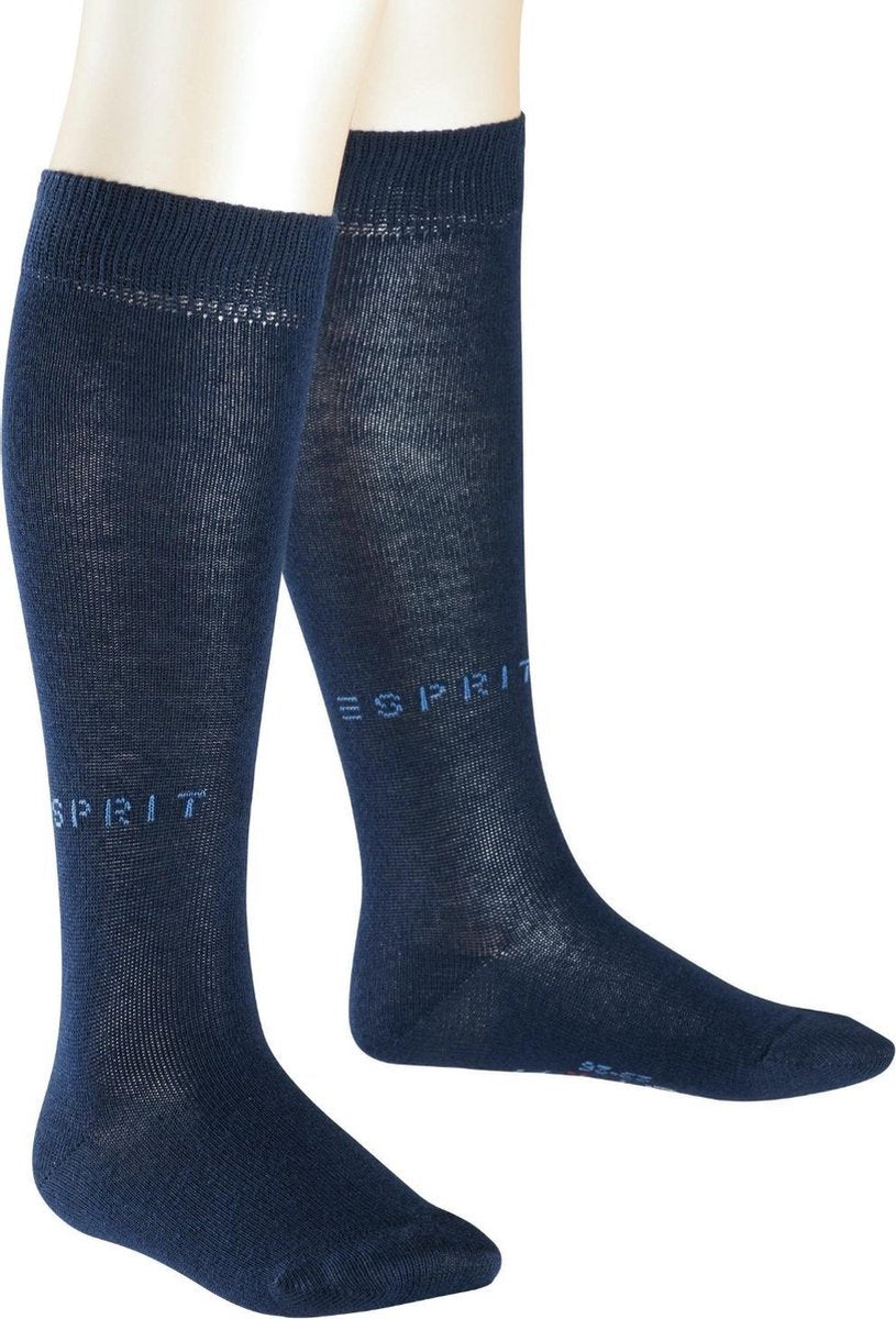 Esprit Foot Logo 2-Pack Kniekous Kinderen 19040 - Blauw 6120 marine Kinderen - 27-30