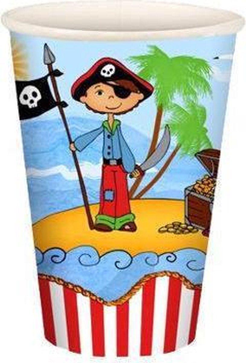 Papstar Pirate Island Drinkbekers - 0.2 l - Karton - 10 stuks