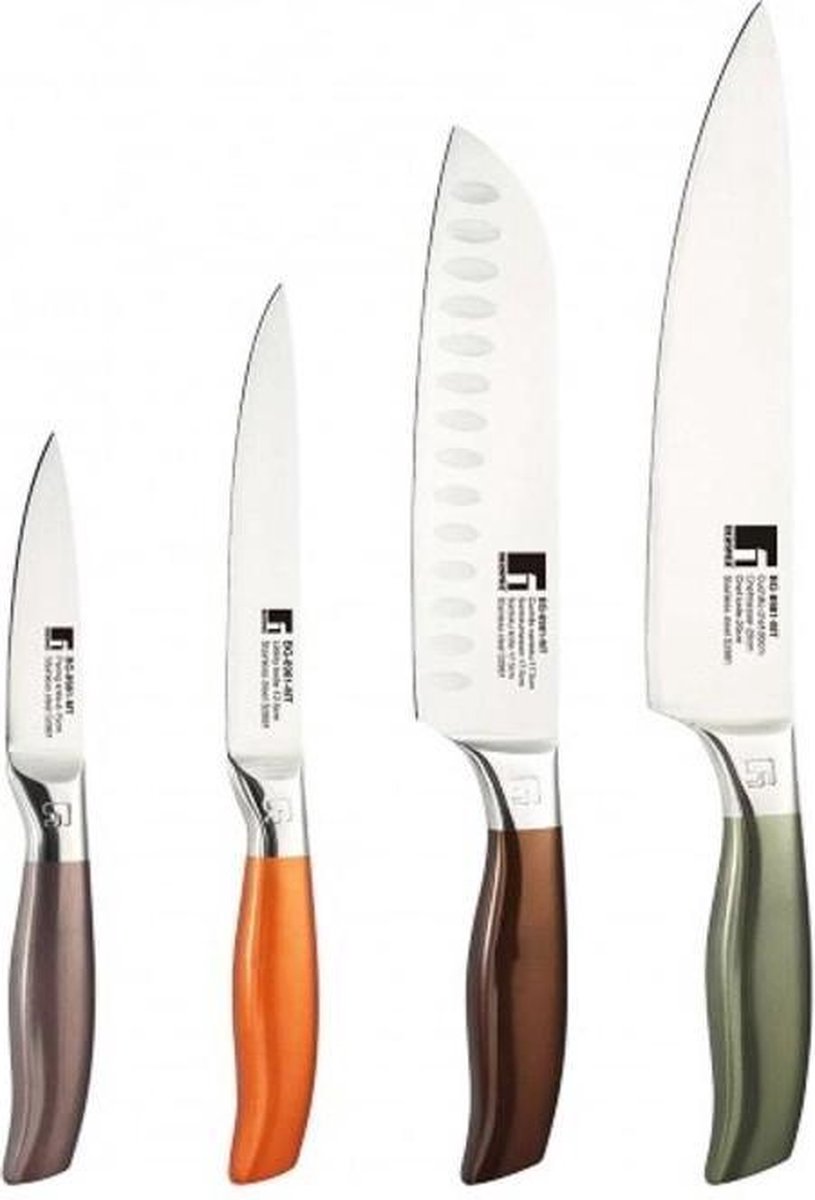 Messen Set Bergner Neon Classic Roestvrij staal (4 pcs)