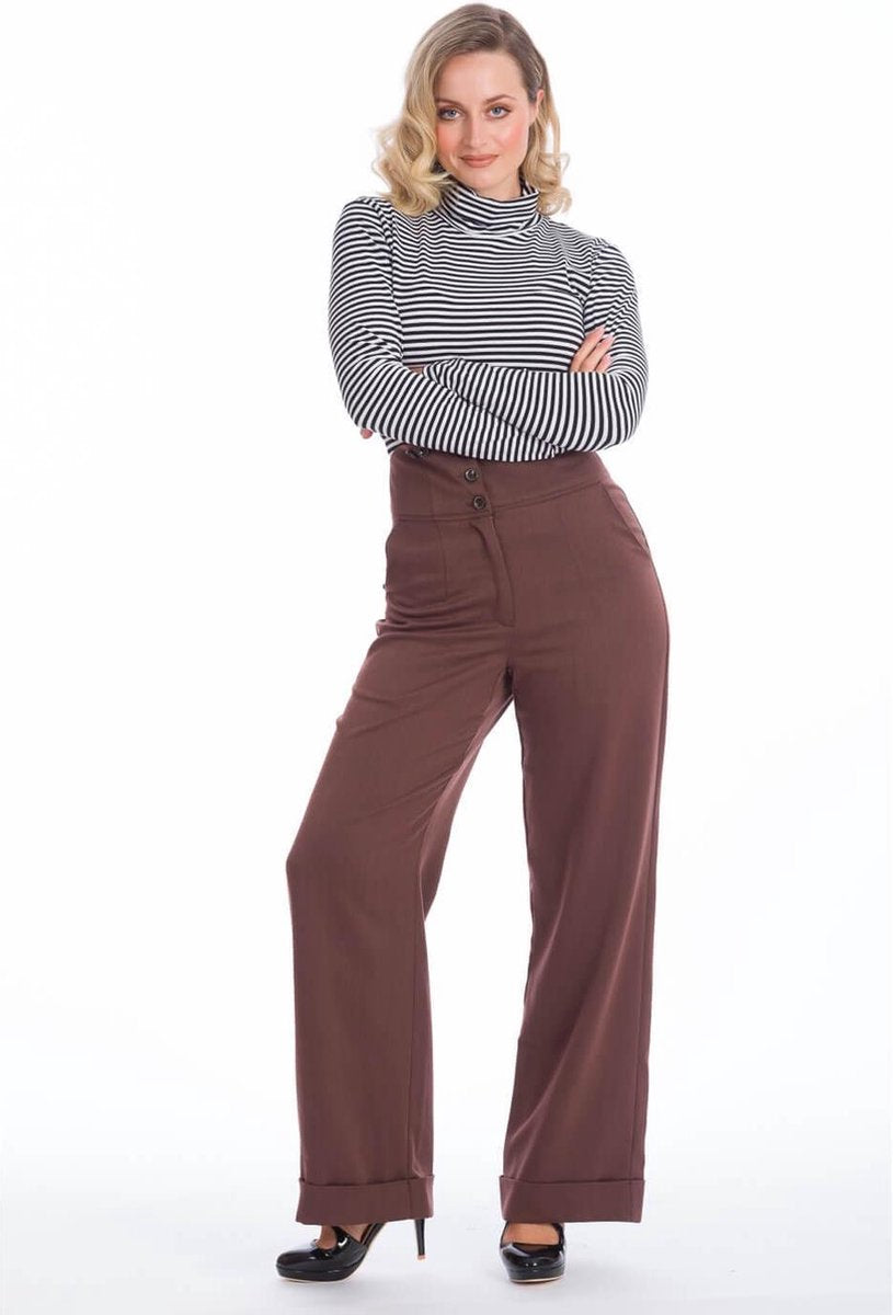 Banned Winter Stripe 60's Top Zwart