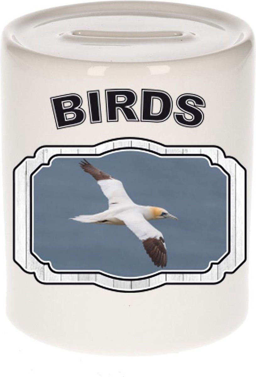 Dieren liefhebber jan van gent vogel spaarpot  9 cm jongens en meisjes - keramiek - Cadeau spaarpotten vogels liefhebber