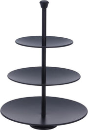 Relaxwonen - Etagere met 3 verdiepingen - Matte Zwart - Metaal