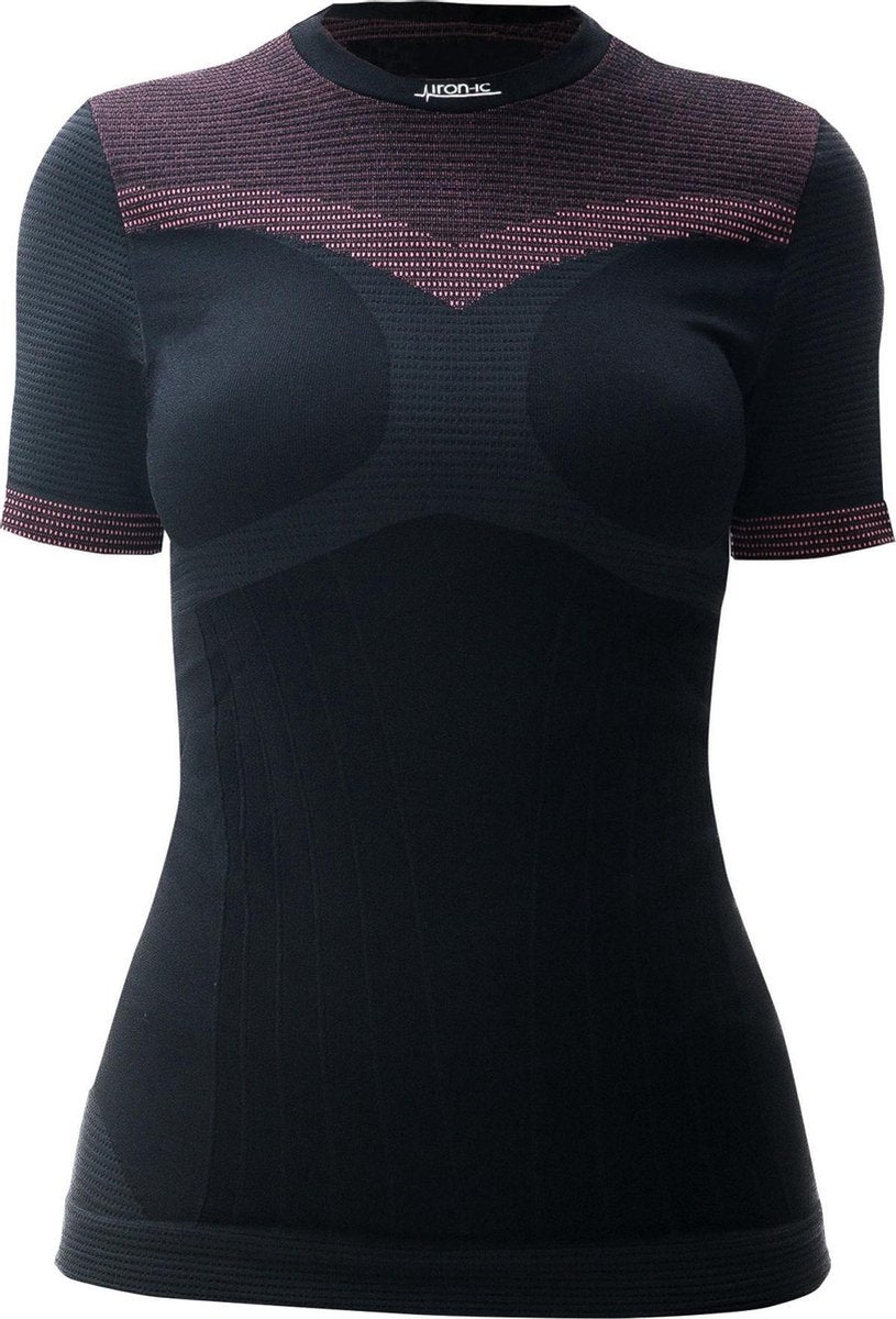 Iron-ic Sportshirt Performance Dames Polyamide Zwart Maat S/m
