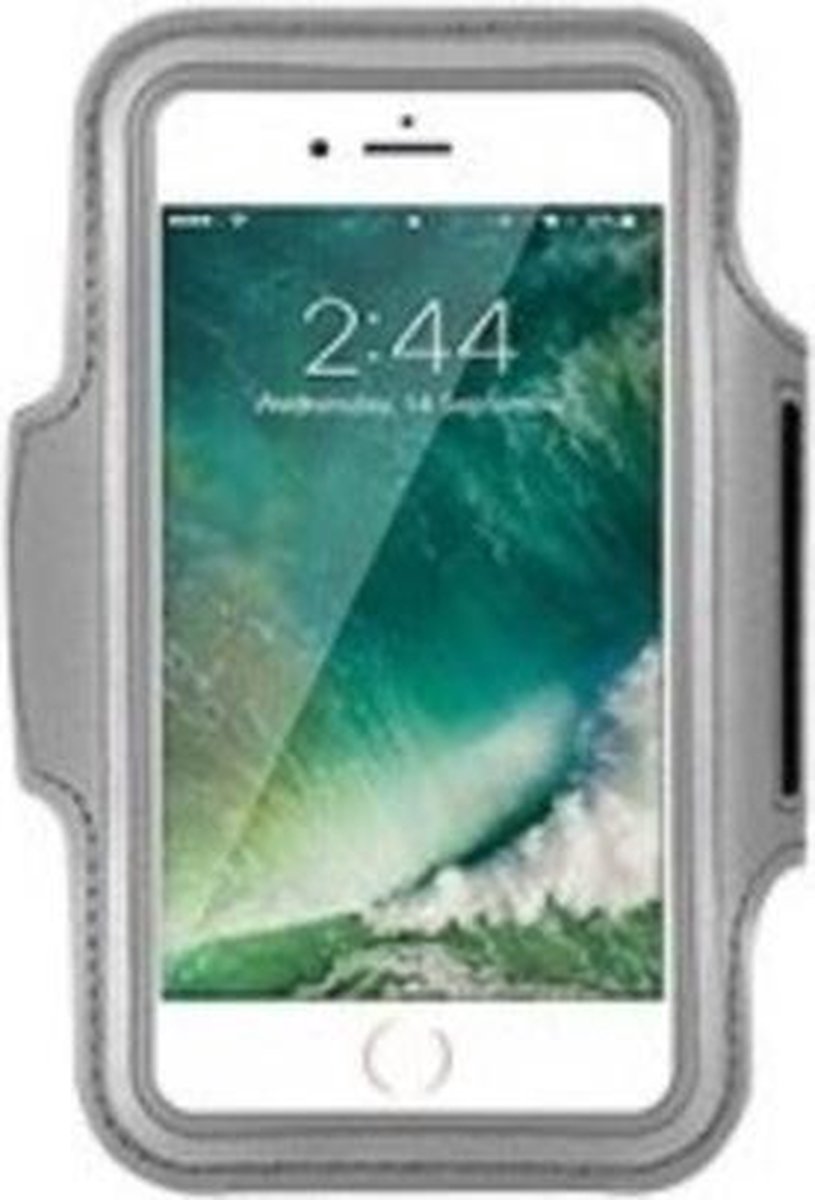 Hardloop Telefoonhouder Armband | Speciaal voor Samsung Galaxy A40 | Zilver