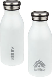 Abbey Drinkfles Dubbelwandig - Victoria - 0.35 L - Wit/Zilver - 0