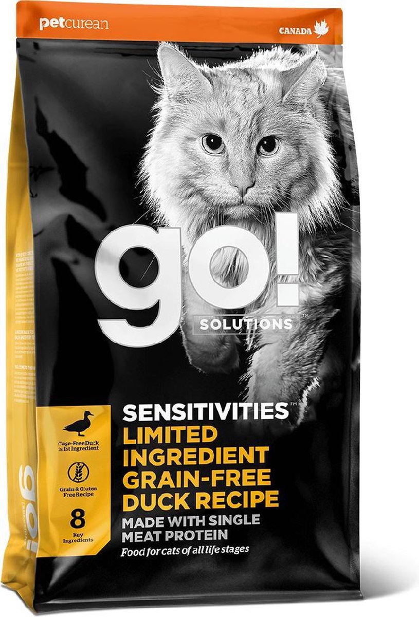 GO! SOLUTIONS SENSITIVITIES LIMITED INGREDIENT Graanvrij Eend Recept 7.3kg