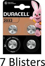 28 Stuks (7 Blisters a 4 st) Duracell 2032 Lithium-knoopcelbatterij