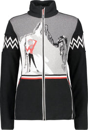 CMP Wintersportpully - Maat 38  - Vrouwen - zwart/grijs/wit/roze