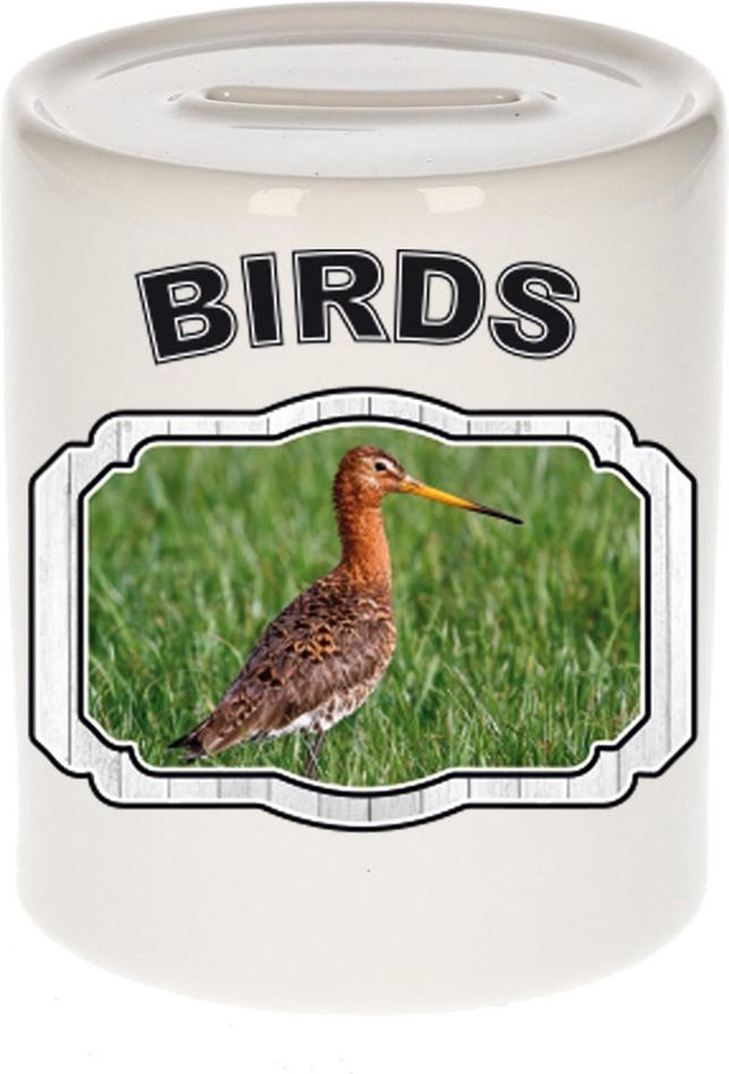 Dieren liefhebber grutto vogel spaarpot  9 cm jongens en meisjes - keramiek - Cadeau spaarpotten vogels liefhebber