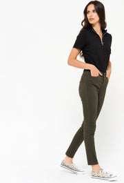 Skinny broek met push up - Khaki