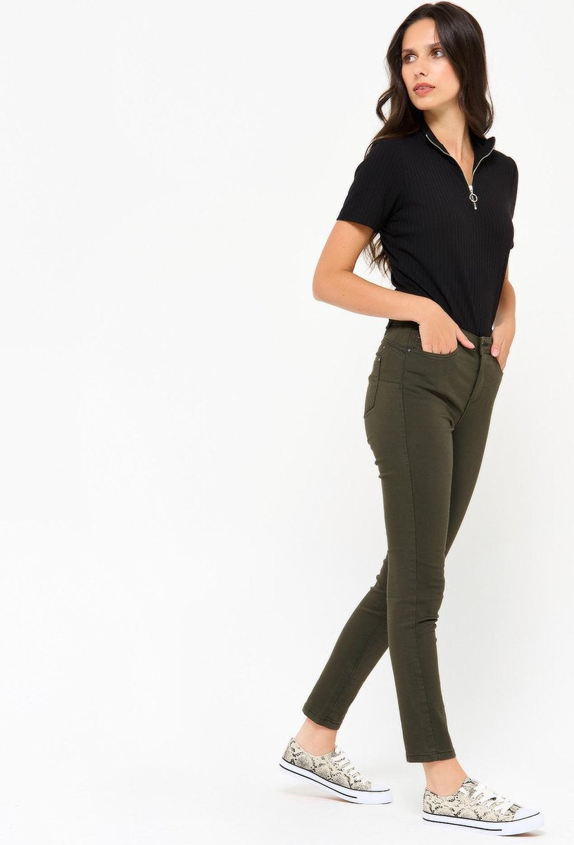 Skinny broek met push up - Khaki