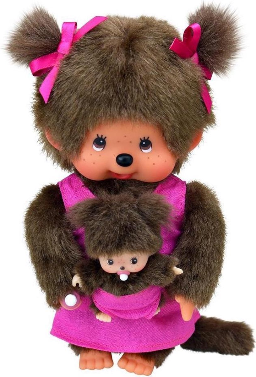 Monchhichi Moeder met Kind 20 cm