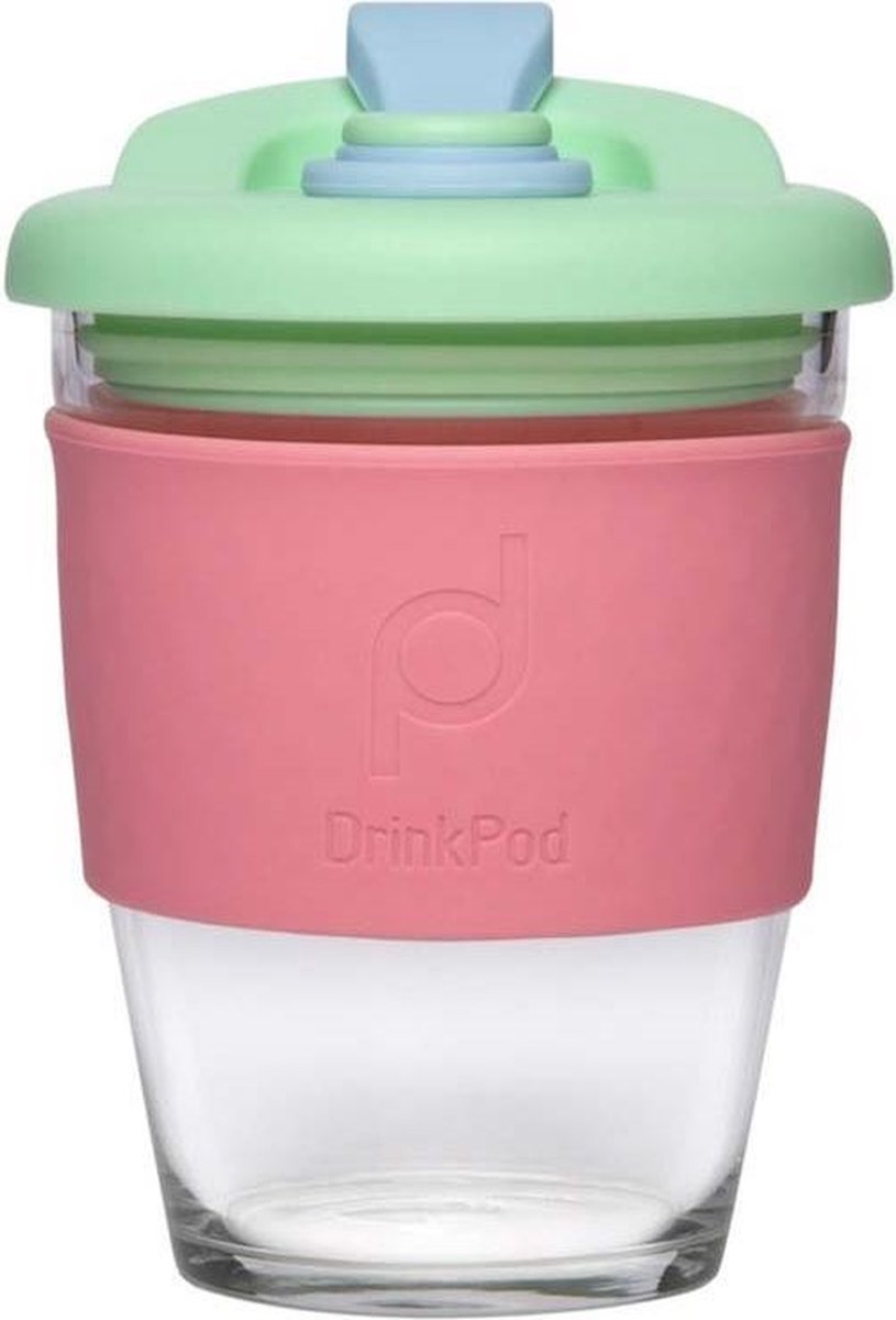 Herbruikbare Koffiebeker - 340ml -  Green Dream - Glas - Pioneer