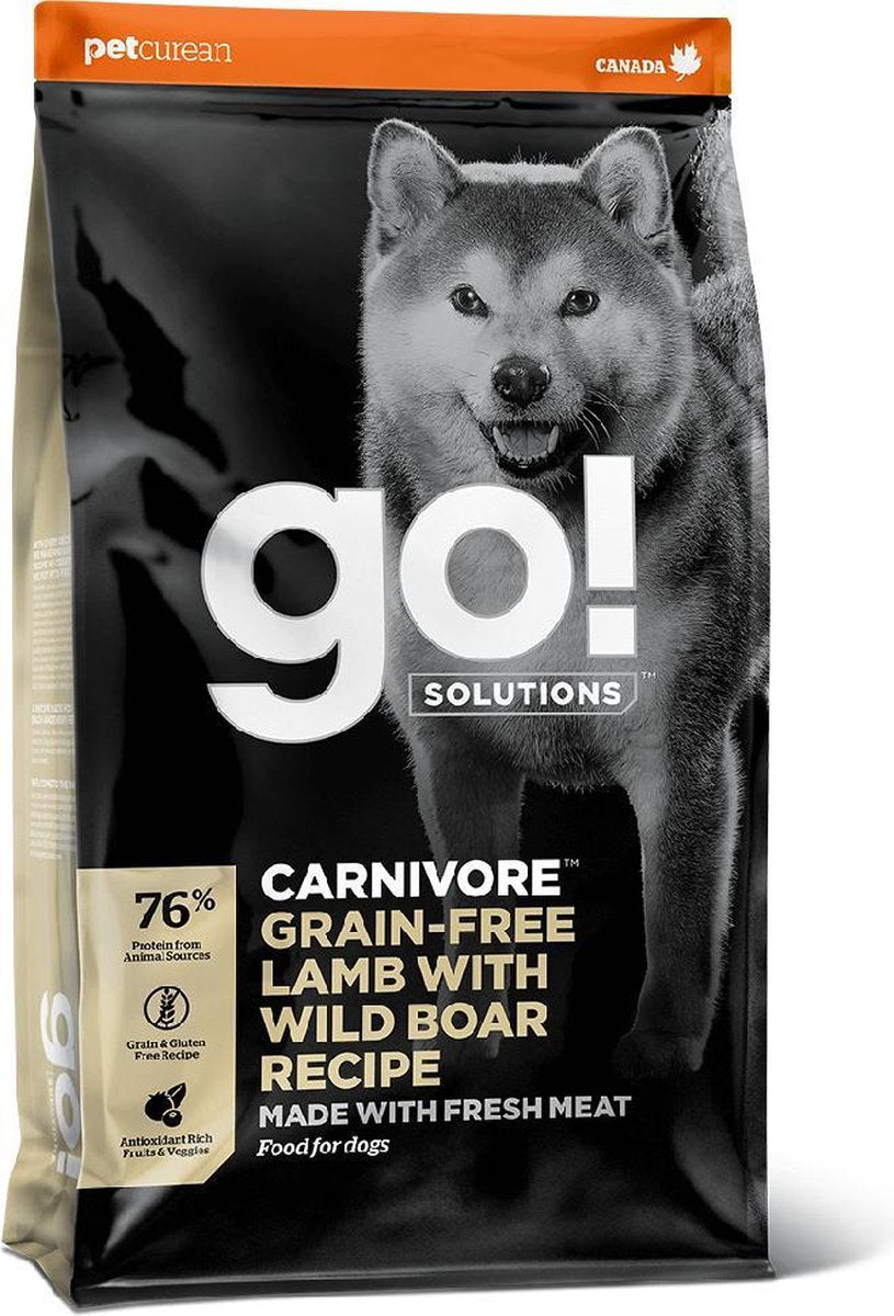 GO! SOLUTIONS CARNIVORE Graanvrij Lam + Wild Zwijn Recept 10kg