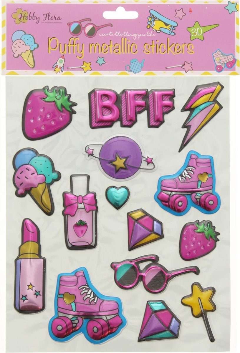 Stickers Puffy BFF