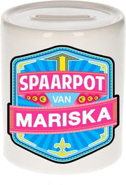 Kinder spaarpot voor Mariska   - keramiek - naam spaarpotten