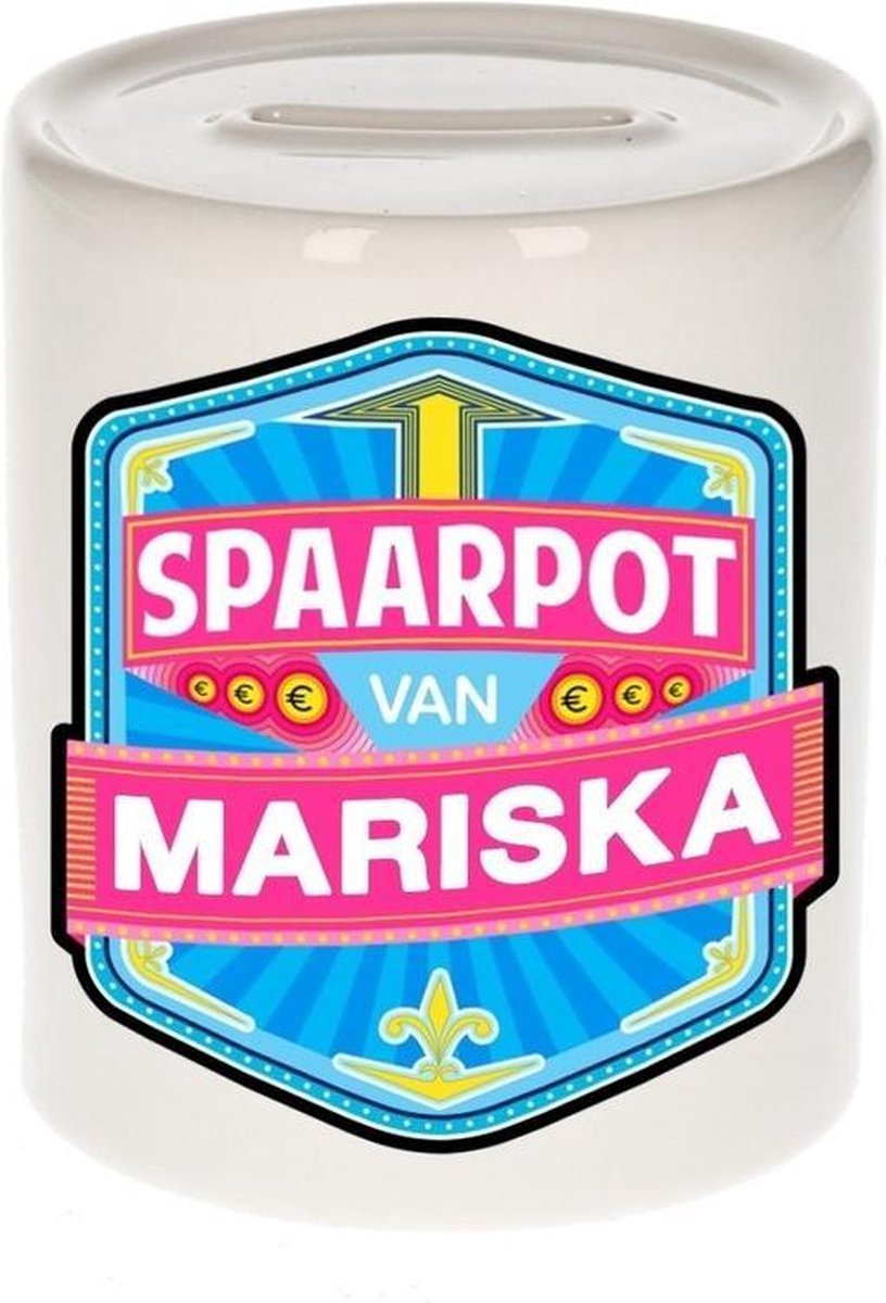Kinder spaarpot voor Mariska   - keramiek - naam spaarpotten