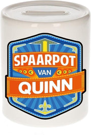 Kinder spaarpot voor Quinn - keramiek - naam spaarpotten
