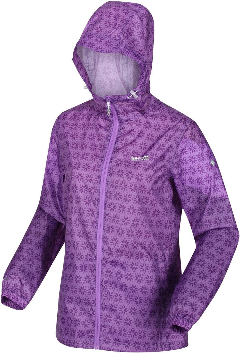 Regatta Regenjas Bloemen Dames Polyester Paars Maat 36