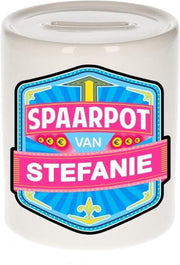Kinder spaarpot voor Stefanie   - keramiek - naam spaarpotten