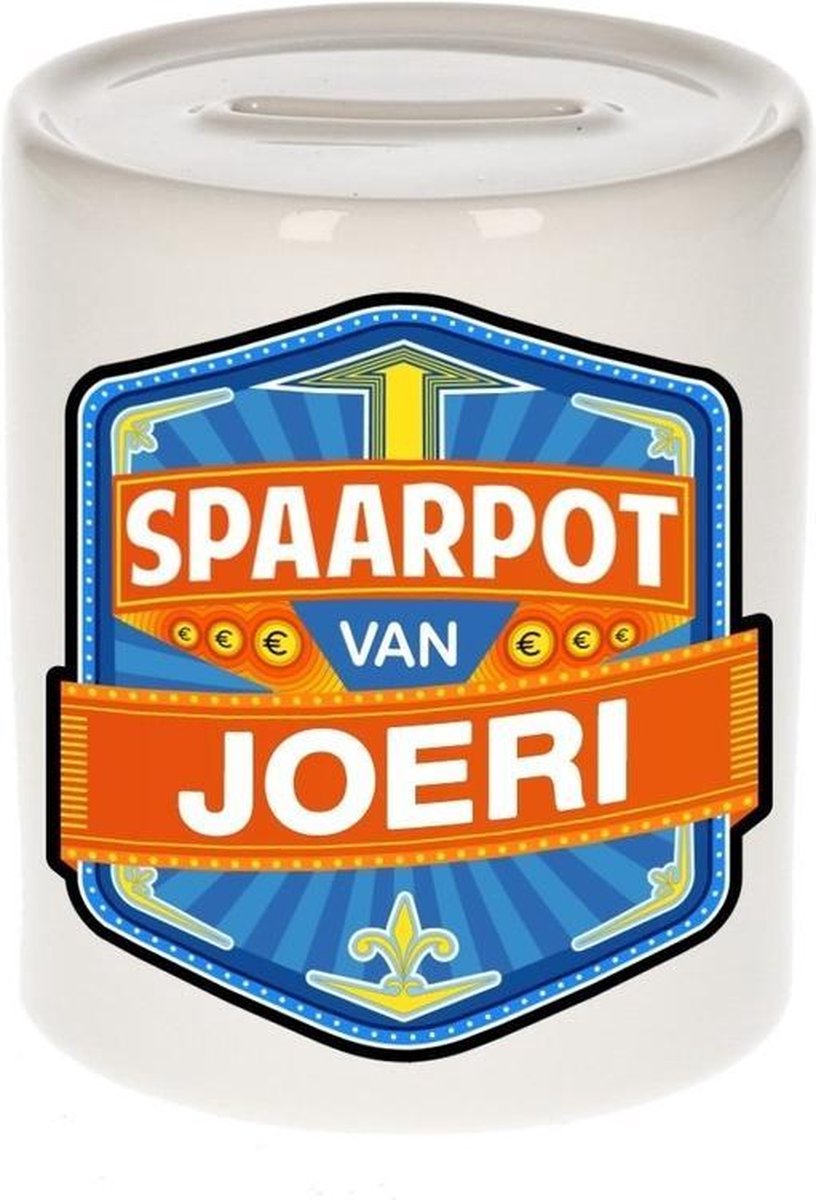 Kinder spaarpot voor Joeri - keramiek - naam spaarpotten