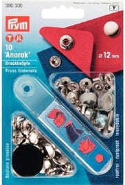 Prym Anorak 10 stuks drukknopen 12 mm nikkel