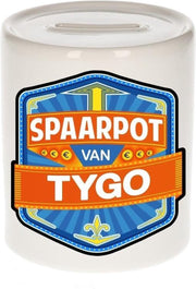 Kinder spaarpot voor Tygo - keramiek - naam spaarpotten