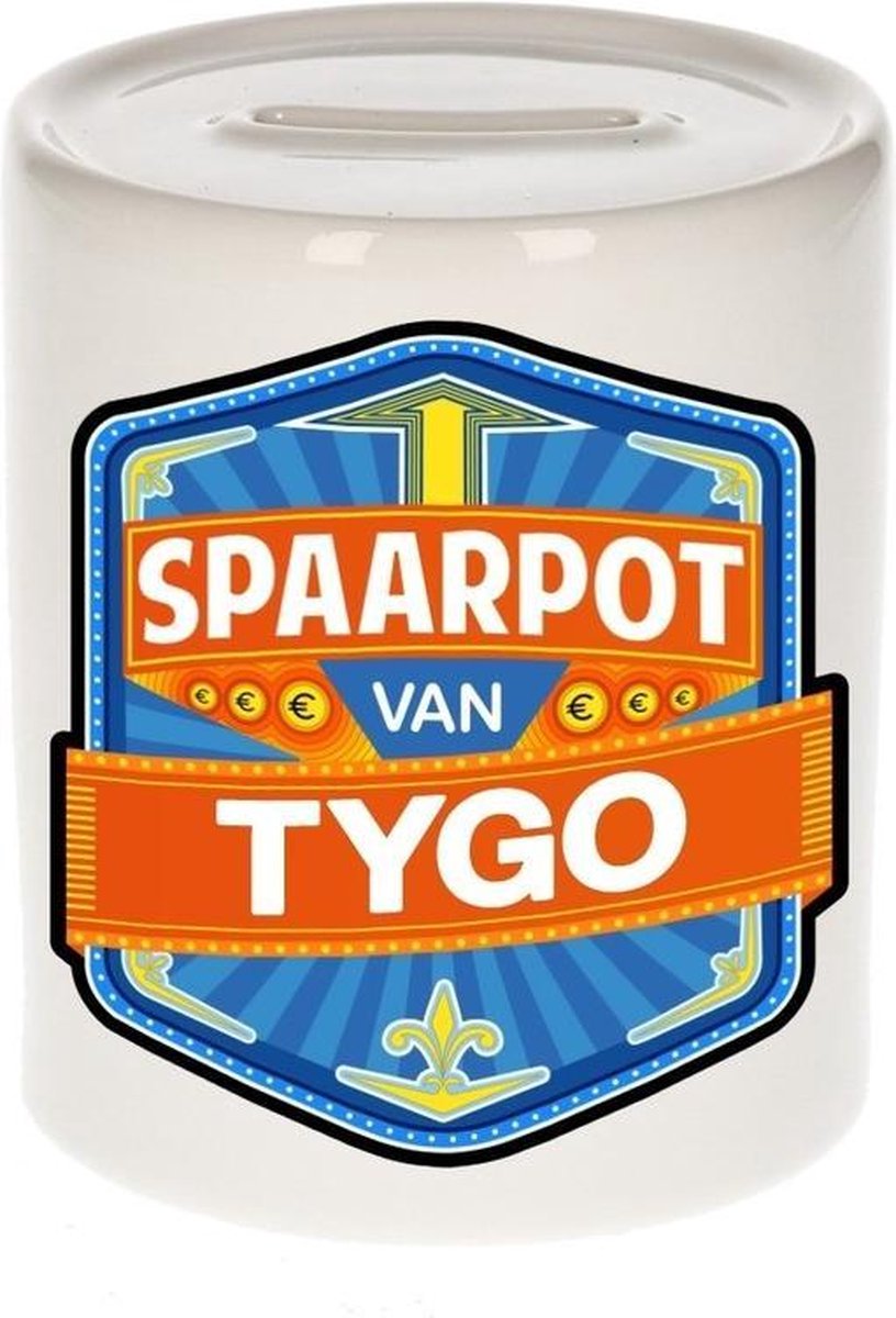 Kinder spaarpot voor Tygo - keramiek - naam spaarpotten