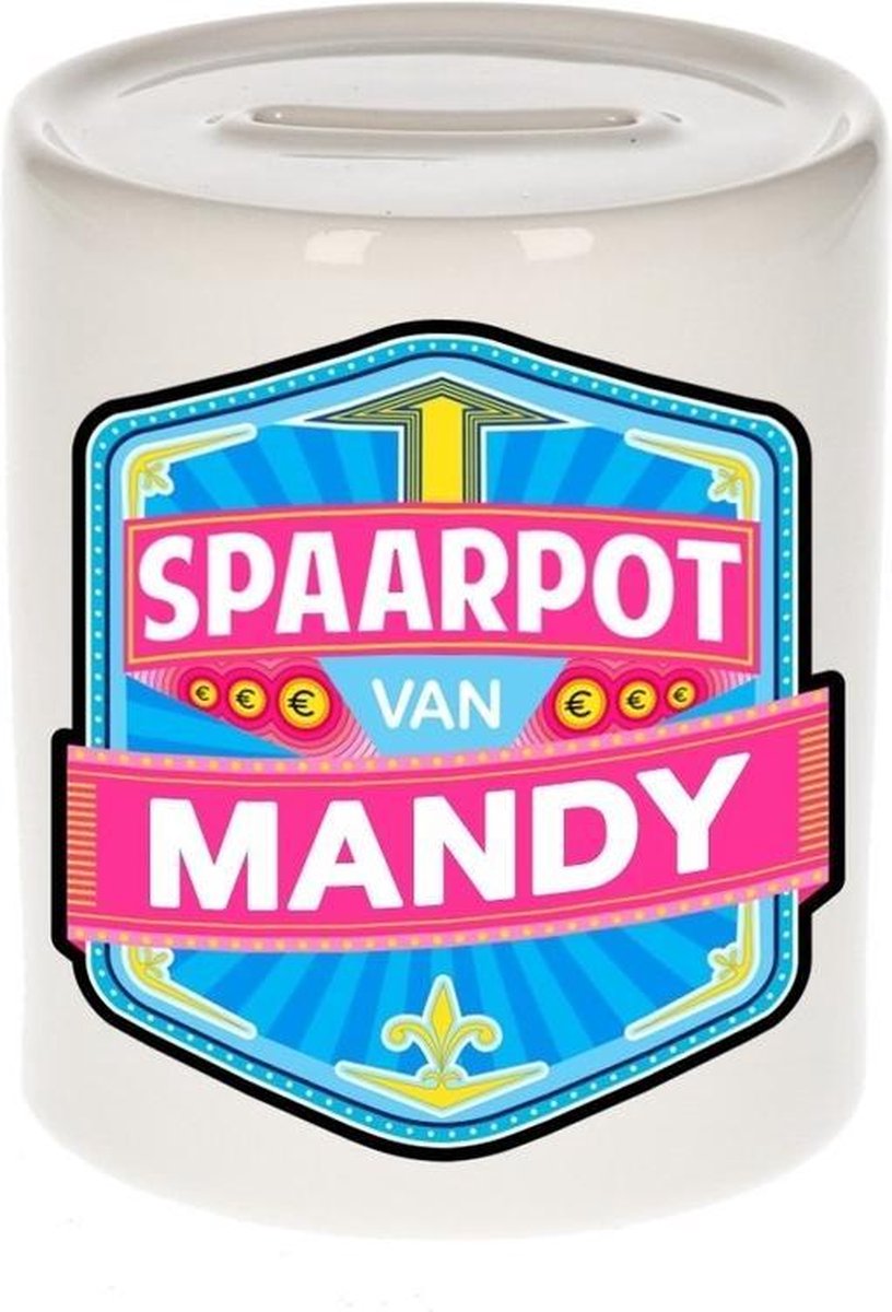 Kinder spaarpot voor Mandy   - keramiek - naam spaarpotten