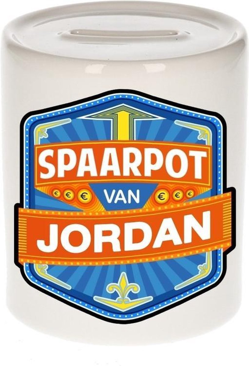 Kinder spaarpot voor Jordan - keramiek - naam spaarpotten
