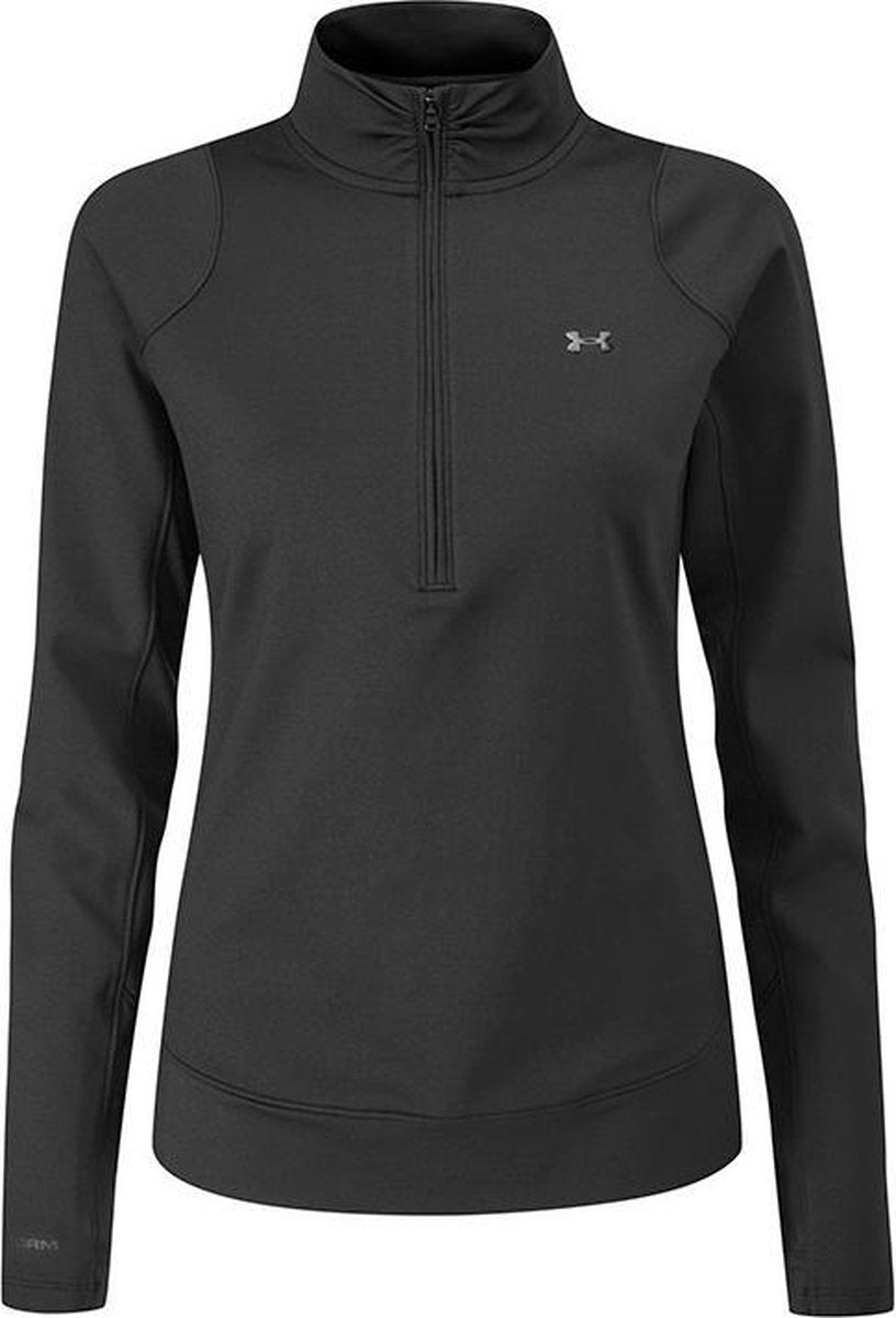 Tussenlaag met 1/2 rits W zwart - dames maat: L    dames > golf kleding > tops > lange mouwen