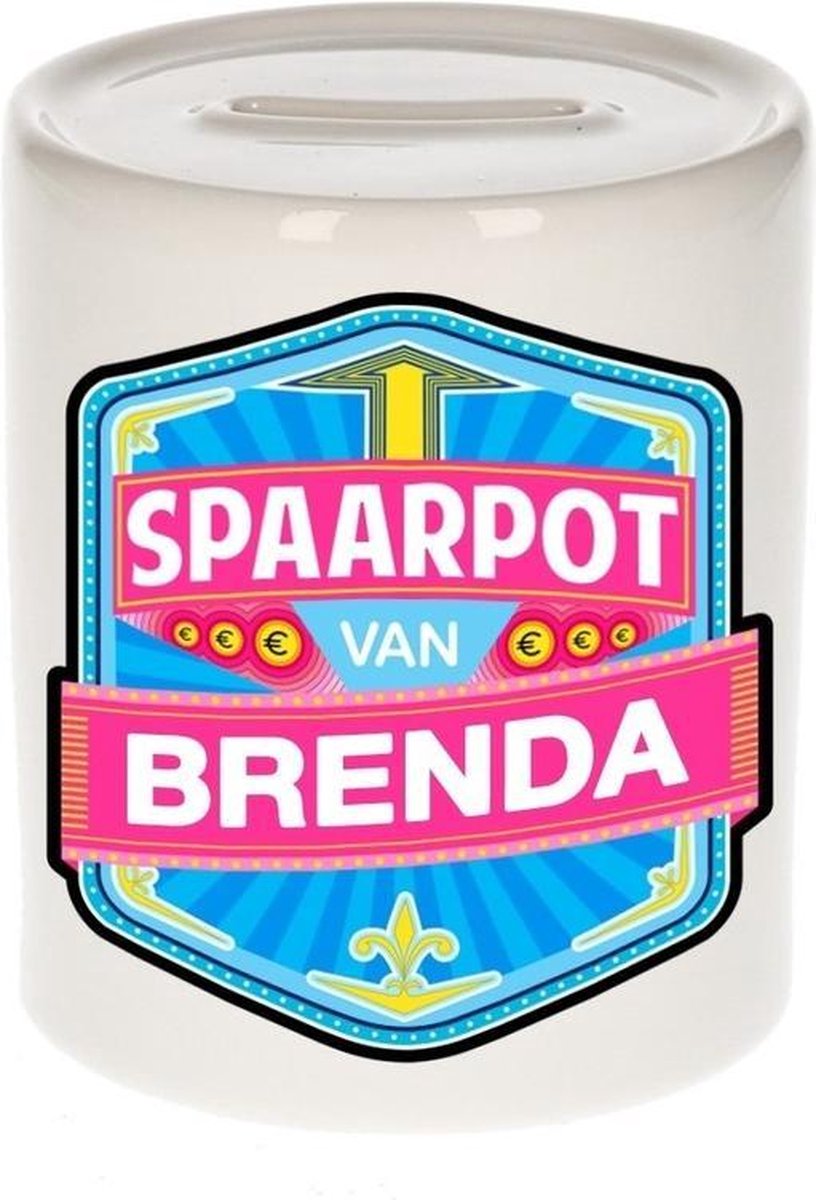 Kinder spaarpot voor Brenda - keramiek - naam spaarpotten