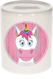 Eenhoorns spaarpot voor kinderen 9 cm