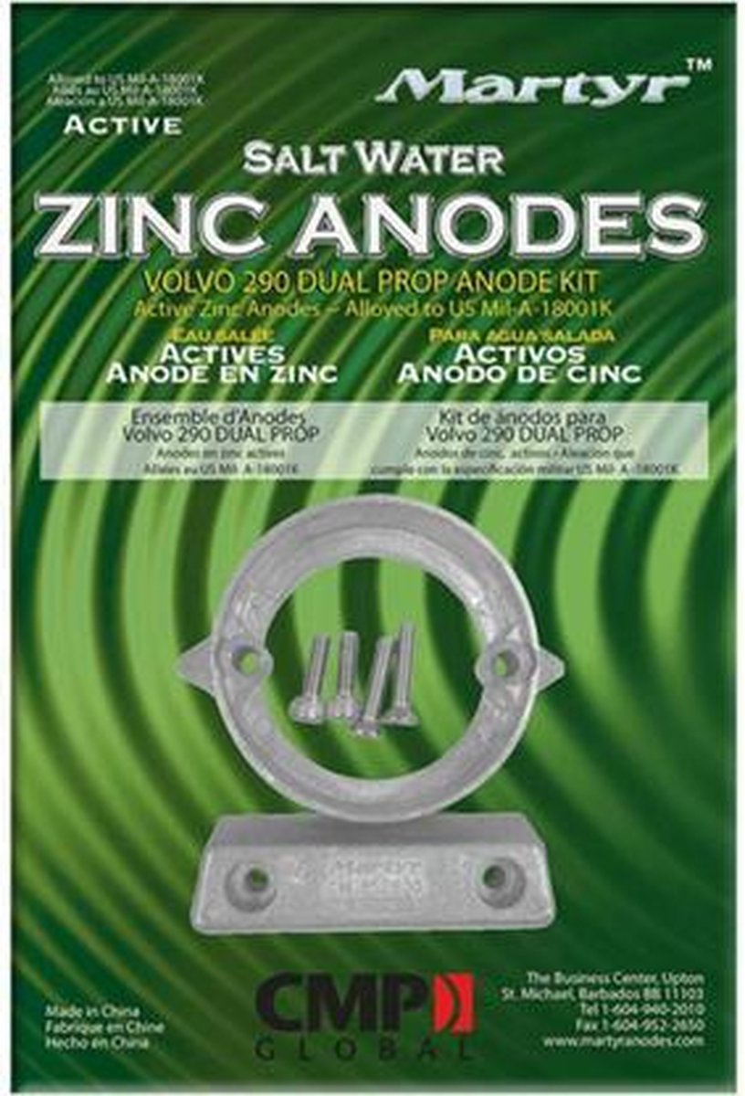 Volvo Penta 290DP Anodeset Zink- Martyr